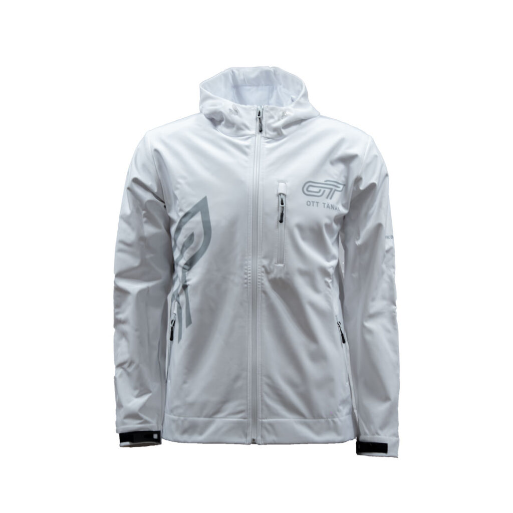 Men softshell with hood, white