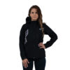 Women softshell with hood, black